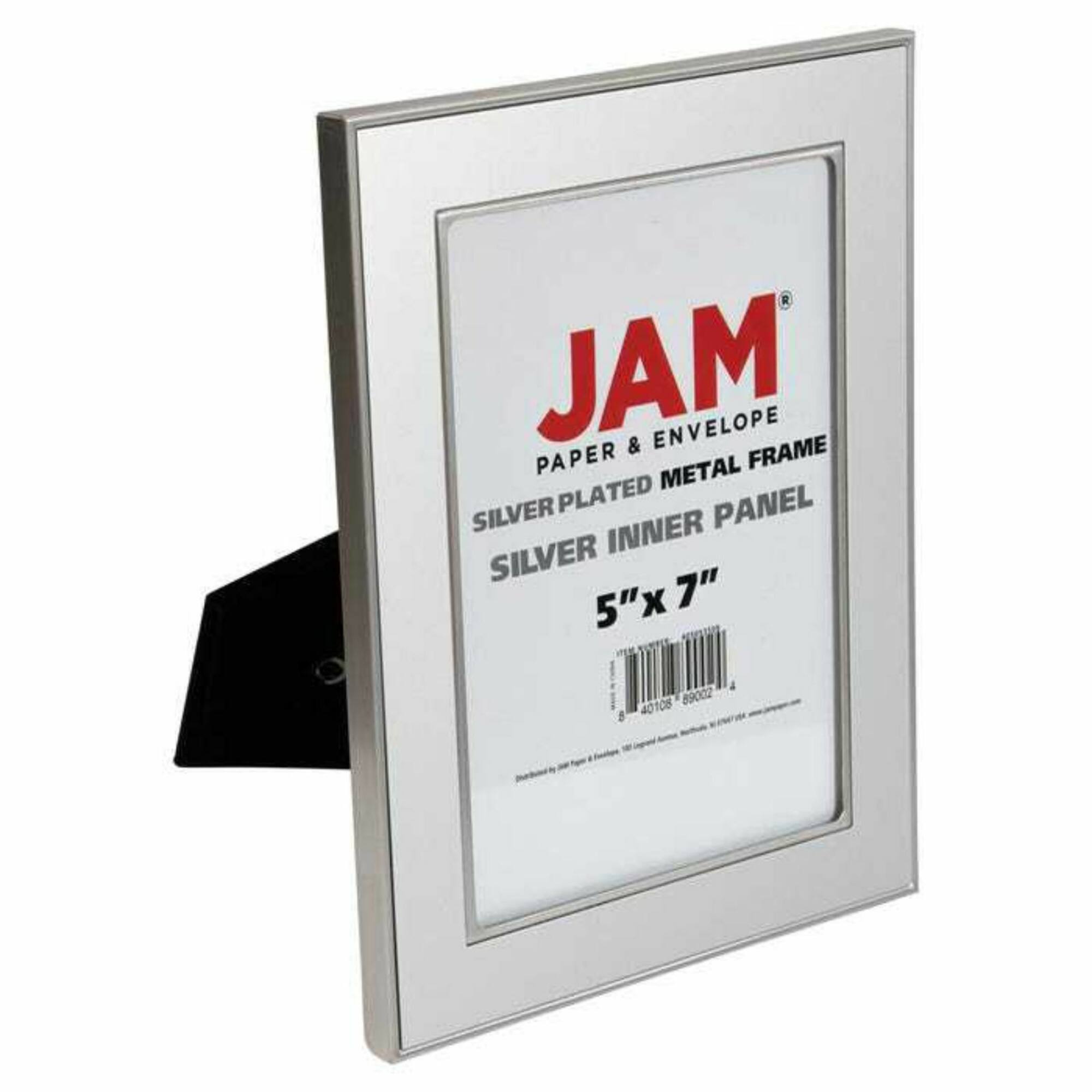 JAM Paper 2 Pack Silver Plated 5" x 7" Metal Picture Frames
